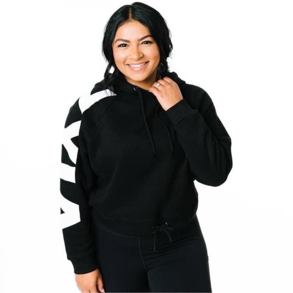 ZYIA Tops - ZYIA Active Cropped Tie Hoodie